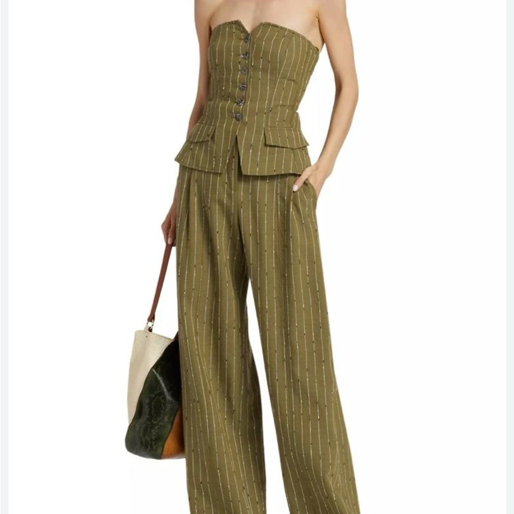 Ulla Johnson set carine pinstripe wool pants aspen size 2